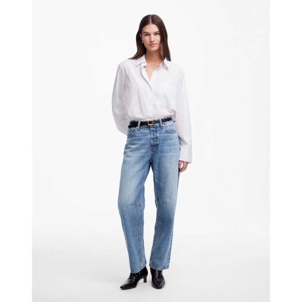 🆕 MADEWELL The Darted Barrel-Leg Jean in Dobbins Wash